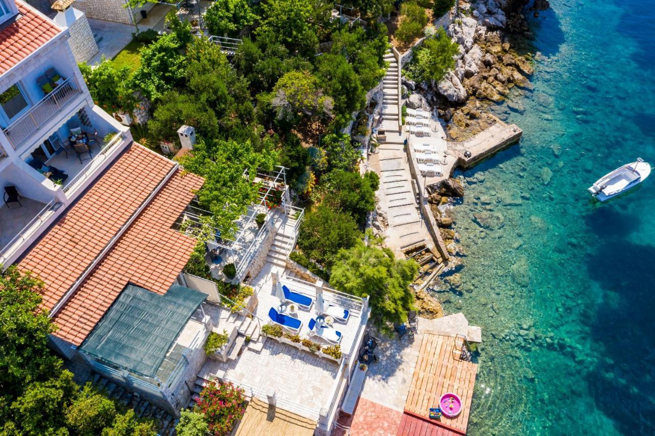 Apartments Ratac Lobrovic With Private Beach And Beautiful Sunset Слано Экстерьер фото